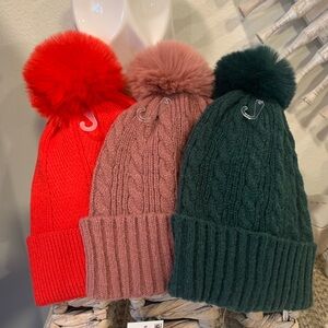 Beanie Bundle Set - Red, Pink, Green